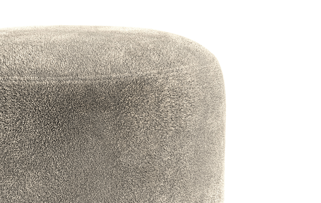 Пуф Люкс (круглый) велюр Панда монсун какао